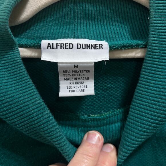 Vintage Alfred Dunner Green Embroidered Sweatshirt Floral Bird M Cottagecore GMA - Picture 2 of 6
